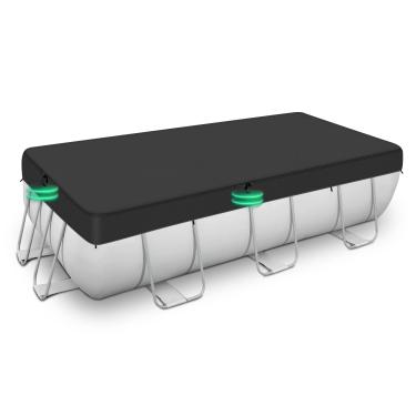 Imagem de RICHIE Cobertura Retangular Para Piscina De 12 A 24 Pés, Solar Oval Piscinas Acima Do Solo, Ou Estruturas À Prova D'Água E Resistente Raios Uv, Ideal Manter Limpo
