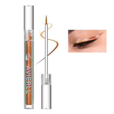 Imagem de Corlo Delineador Líquido Com Glitter, Sombra Multicromática À Prova D'Água, Longa Duração, Azul, Roxo, Colorida Multirreflexiva, Metálico De Manchas (0-5)