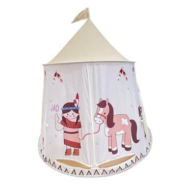 Imagem de MERIGLARE Tenda infantil portátil, confortável e divertida, tenda infantil respirável, casa de brincar de jardim para crianças de 3 a 12 anos, festa no quintal