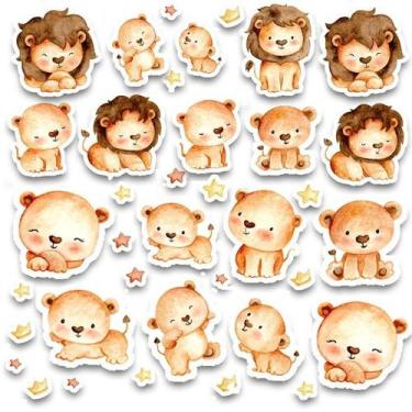 Imagem de Cartela De Adesivos Leãozinho 40 Unidades - Lojinha Da Luc