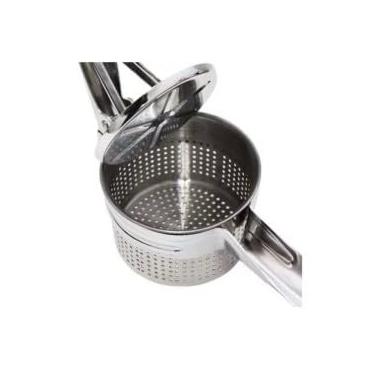 Imagem de Espremedor de Batata em Aço Inox, 26,5 x 9 cm, Multiuso para Legumes, Manual