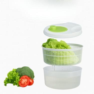 Imagem de CentríFuga De Salada Secador Manual Salada Verduras Folhas Tamanho Grande