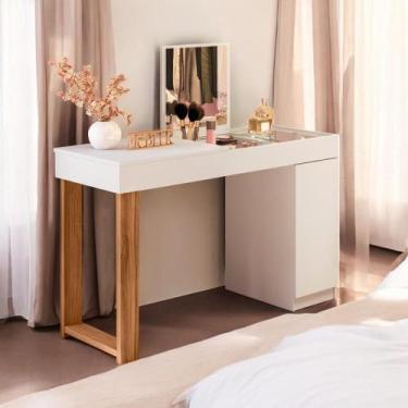 Imagem de Escrivaninha Penteadeira Aline Branco Cinamomo - CASA H