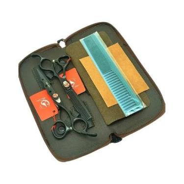 Imagem de Conjunto De Tesouras De Barbeiro De Aço Japonês De 6 Polegadas, Profis