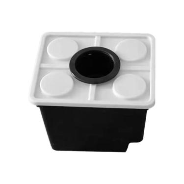 Imagem de IEUDNS Cultivo de barril holandês para cultivo em água profunda, acessório para jardim, balde para plantas, plantador para estufa de frutas, Preto com Tampa de 1 Furo