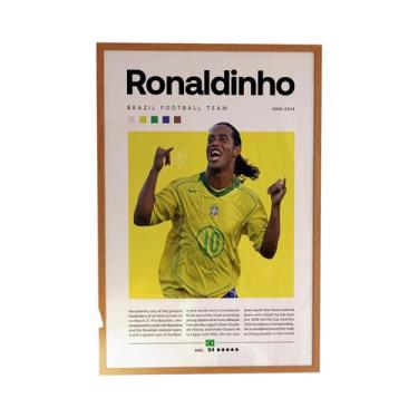 Imagem de Pôster De Futebol Beckham Messi Mbappe Bellingham Ronaldinho Pele Deco