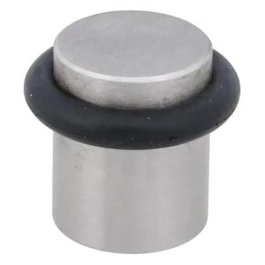 Imagem de Batedor Amortecedor de Porta Piso Batente Chão Escovado Fosco Metal Aluminio Maciço