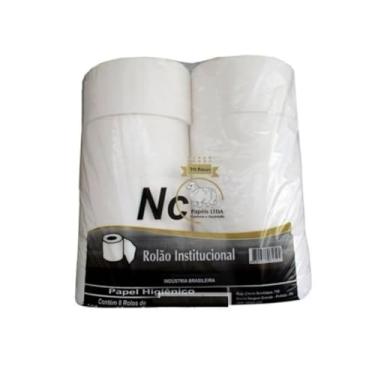 Imagem de Papel Higiênico Institucional NC Papéis, 100% Celulose, 10cm x 500m, 8 Rolos