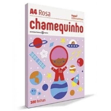Imagem de Papel A4 Com 100Fls 75Gr Chamequinho Rosa