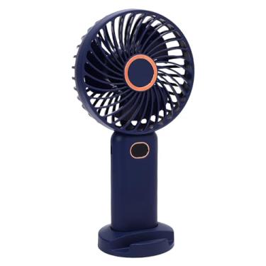 Imagem de Ymiko Ventilador Portátil, 5 Engrenagens Display Digital Recarregável Ventilador de Mesa Portátil Small Desk Mini Fan Com Base para Casa Ao Ar Livre