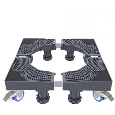 Imagem de Suporte Base Geladeira Maquina De Lavar Lava E Seca Cervejeira Frigobar Pé e Barra e Rodinhas com trava(4 pés 1 Barra)