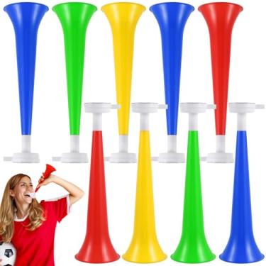 Imagem de Luxshiny 10 Peças De Trompetes De Plástico Para Crianças - Cornetas Coloridas Para Festas De Aniversário Jogos Esportivos E Comemorações (Cores Sortidas 27 5 Cm) Lembrancinhas E Brinquedos