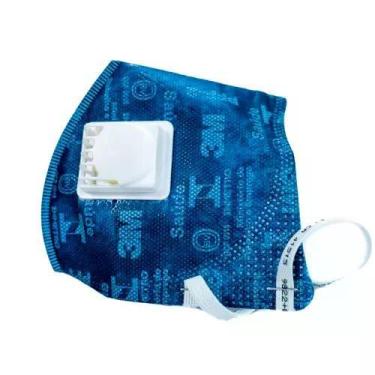 Imagem de Máscara Respiratória com Válvula PFF2 CA 41515 Azul - 3M