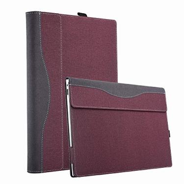 Imagem de Capa para laptop de 13,3 polegadas Samsung Galaxy Book4/3/2 360 13 Book2 Pro 360 13 Pro 4/3/2 NP930QED NP930XED NP730QED Bolsa protetora com suportes (Borgonha, 13,3)