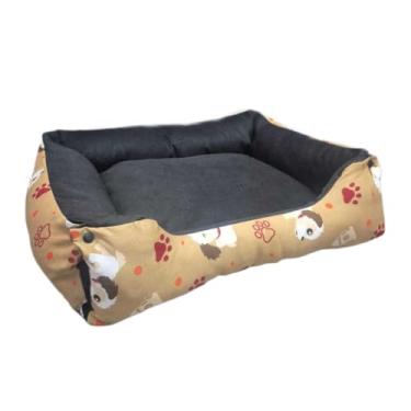Imagem de Cama Caminha Pet Para Cachorro Ou Gato Media E Grande Porte Ipermeavel e Lavável com Ziper. (07,M 60cm x 50cm)