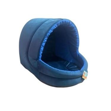 Imagem de Caminha De Cachorro Cama pet Toca Para Cachorro E Gato Pequena Media Grande Frio(Suede) (Azul,P)