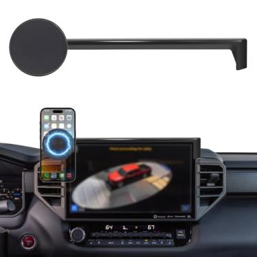 Imagem de Suporte de telefone de carro adequado para Toyota Tundra 2022-2025/Sequoia 2023-2025 acessórios de clipe fixo de tela de 14 polegadas, suporte para celular compatível com MagSafe viva-voz rotação de
