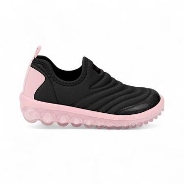 Imagem de Tênis Infantil Menina Bibi Roller 2.0 Preto Rosa Glitter