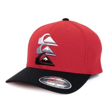 Imagem de Boné Quiksilver Emb Three Logo, M, Vermelho