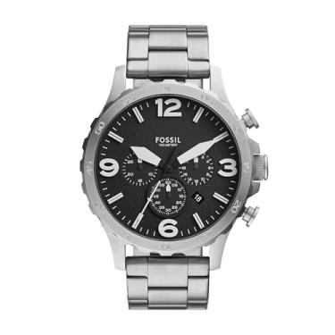 Imagem de Fossil Relógio masculino Nate cronógrafo de aço inoxidável (modelo: JR1532)