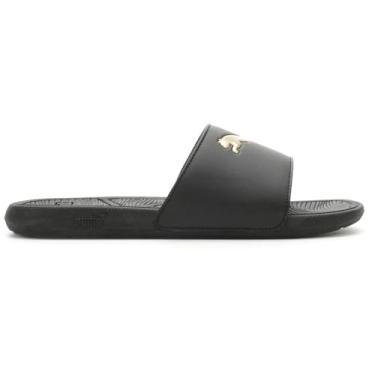 Imagem de PUMA Sandália masculina Cool Cat 2.0 Slide, Sport-puma Black-Puma Team Gold, 39