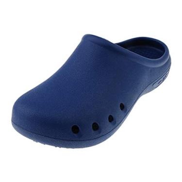 Imagem de kowaku Antiderrapante Borracha EVA Tamancos Sapatos de Trabalho de Cozinha Sandálias Chinelo Adultos - Azul escuro