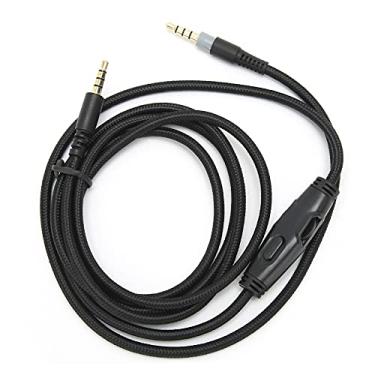 Imagem de OKJHFD Cabo de áudio para fone de ouvido, cabo de fone de ouvido macho para macho de 3,5 mm com controle de volume para carro, fone de ouvido, tablet, aparelhos de som domésticos, laptop