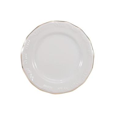 Imagem de Prato Sobremesa 19 cm Porcelana Schmidt - Dec. Filetado Ouro Pomerode 