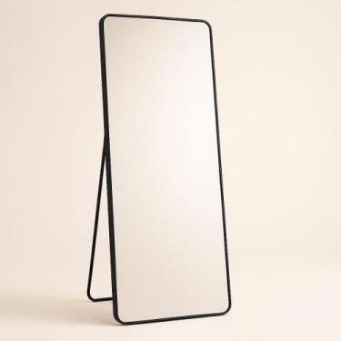 Imagem de Espelho de Chão Corpo Inteiro Retangular Grande 170x70 com Suporte Mol