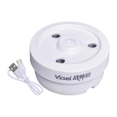 Imagem de IEUDNS Vaporizador de bolas de badminton, umidificador de peteca, leve para jogos esportivos, tampa de tubo de vapor de peteca de badminton, Branco