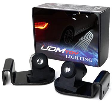 Imagem de iJDMTOY Bimmer Style Tapete de luz de boas-vindas de LED micro-óptico, ajuste universal, compatível com qualquer carro, SUV, caminhão, como degrau de porta lateral, cortesia de iluminação de chão