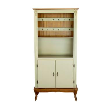 Imagem de Armário De Cozinha Cantinho Do Café Pés Luiz Xv - Verde Chá Com Base E Tampo E Ripado Imbuia Glazer