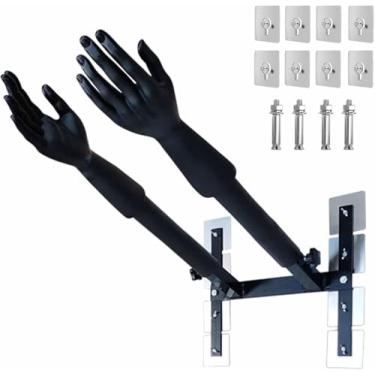 Imagem de Wing Chun Dummy Spring Arms Equipamento De Treinamento De Artes Marciais, Montado Na Parede Wing Chun Dummies Trainer, Dispositivo De Prática De Kung Fu Preto Com Encaixe