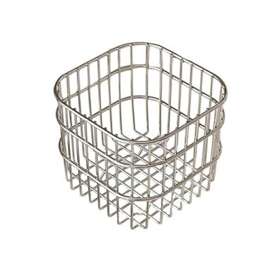 Imagem de MotiveTech Cesta de Malha de Arame, Cesta para Guardar Pão, Decoração de Fazenda, Organizador Prático, Recipiente de Armazenamento de Arame para de Lavan, 11x11x10cm