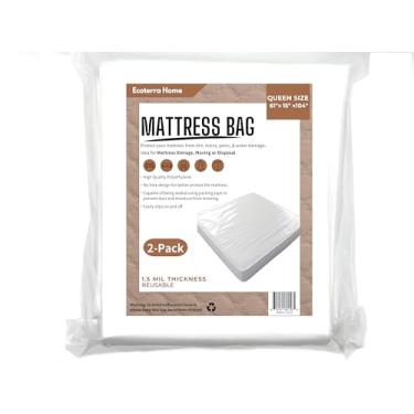 Imagem de Ecoterra Home 2 sacos de colchão Queen para movimentação e descarte 152 x 264 x 38 cm, capa de colchão de armazenamento à prova d'água tamanho queen para colchão ou boxspring, fornecedores de mudança