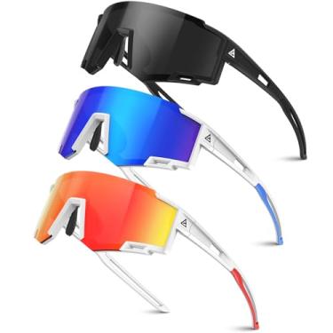 Imagem de CIFOYA Óculos De Sol Infantis, Para Beisebol Juvenil, Leves, Uv400, Esportivos, Ciclismo, Meninos E Meninas, Pacote Com 3