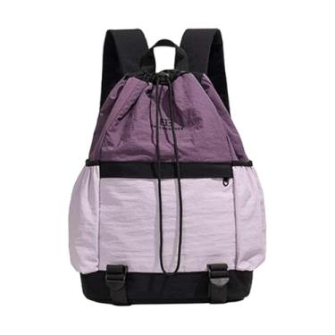 Imagem de Deevoka Mochila de tênis versátil com cordão elegante, feminina e masculina, bolsa de tênis leve e portátil para esportes, viagens academia, Roxo