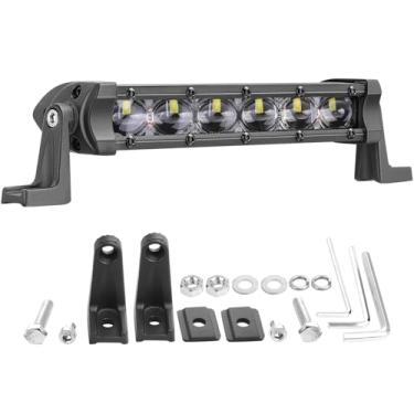 Imagem de Barra de luz LED para motocicleta, 15 cm, 48 W, 4800lm, fileira única, feixe de inundação largo branco frio universal para bicicleta CRF XR RM KX KLX TTR PW SSR Apollo TAO TAO SDG Dirt Pit Bike