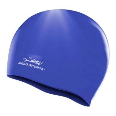 Imagem de Touca De Natação Gold Sports Pro De Silicone - Adulo, Azul, Único, Uni
