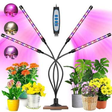 Imagem de Grow Lights Garpsen 80 LEDs de espectro completo com temporizador e cl