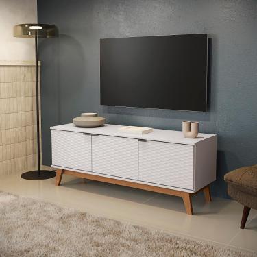 Imagem de Rack Kappesberg 3 Portas 3d Branco 136cm