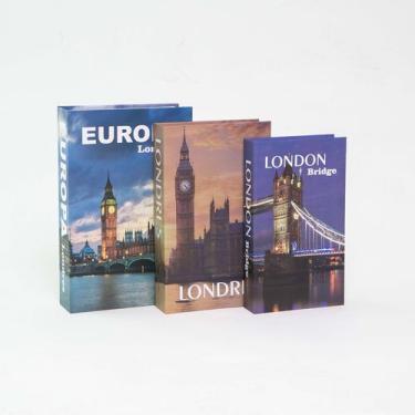 Imagem de Conjunto Caixa Porta Objetos/Livro Decorativa Luxo -Europa - Hauzee