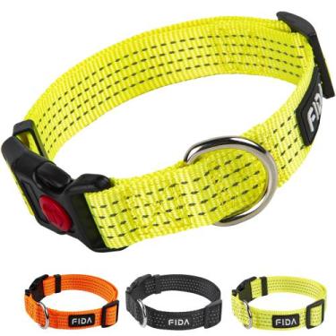 Imagem de Coleira para cães Fida Reflective Nylon com fivela de segurança