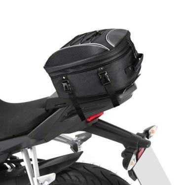 Imagem de Bolsa traseira para motocicleta KEMIMOTO Waterproof 22L-34L com capa d