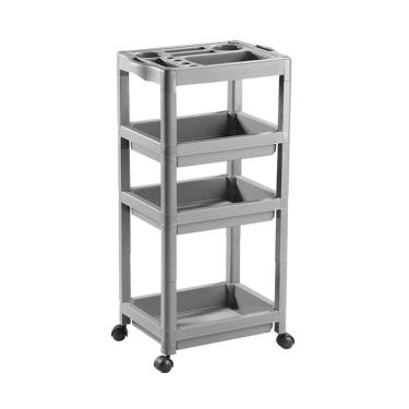 Imagem de Carrinho Auxiliar Cabeleireiro Profissional Dompel Júnior Cinza