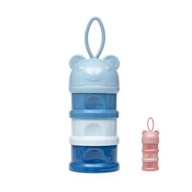 Imagem de Pote Dosador Leite em Pó ou Snacks Empilháveis 50 ml cada com Tampa Bu