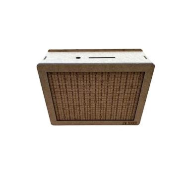 Imagem de Cofrinho de MDF Personalizado para Guardar Dinheiro Cofre Desafio 1000 2500 5000 cofre contador(R$10.000)