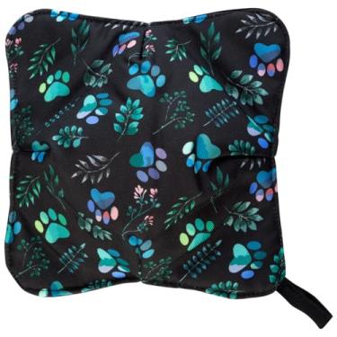 Imagem de GreaterGood Tigela para amantes de patas aconchegante – conjunto de 4, perfeito para sopa ou sorvete, lavável na máquina, seguro para micro-ondas (prado de pata - preto)