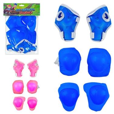 Imagem de Kit Proteção Cotoveleira e Joelheira Infantil Segurança e Diversão - A