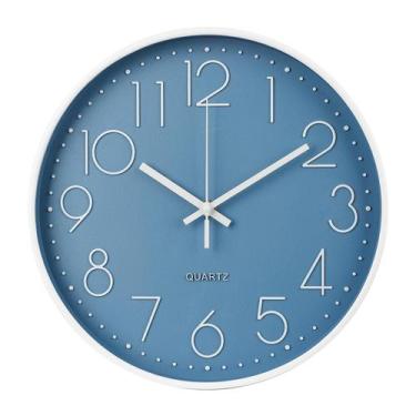 Imagem de Relógio de parede bakbrand Cerulean 30cm Non-Ticking Silent